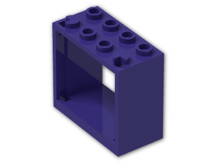 LEGO® Brick: Window 2 x 4 x 3 with Square Holes 60598 | Color: Medium Lilac