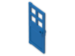 LEGO® Brick: Door 1 x 4 x 6 with 4 Panes and Stud Handle 60623 | Color: Bright Blue
