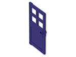 LEGO® Brick: Door 1 x 4 x 6 with 4 Panes and Stud Handle 60623 | Color: Medium Lilac
