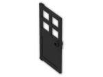 LEGO® Brick: Door 1 x 4 x 6 with 4 Panes and Stud Handle 60623 | Color: Black