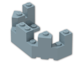 LEGO® Stein: Brick 4 x 8 x 2.333 Turret Top 6066 | Farbe: Light Royal Blue