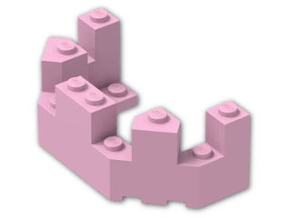 LEGO® Brick: Brick 4 x 8 x 2.333 Turret Top 6066 | Color: Light Purple