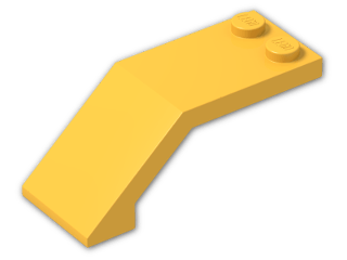 LEGO® Brick: Windscreen 5 x 2 x 1 & 2/3 6070 | Color: Flame Yellowish Orange