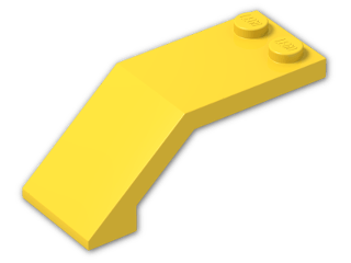 LEGO® Brick: Windscreen 5 x 2 x 1 & 2/3 6070 | Color: Bright Yellow