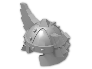 LEGO® Brick: Minifig Helmet Cap with Wings 60747 | Color: Silver Metallic