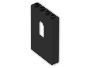 LEGO® Brick: Panel 1 x 4 x 5 with Window 60808 | Color: Black