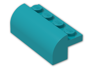 LEGO® Stein: Brick 2 x 4 x 1 & 1/3 with Curved Top 6081 | Farbe: Bright Bluish Green