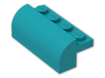 LEGO® Stein: Brick 2 x 4 x 1 & 1/3 with Curved Top 6081 | Farbe: Bright Bluish Green