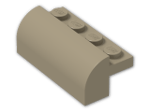 LEGO® Brick: Brick 2 x 4 x 1 & 1/3 with Curved Top 6081 | Color: Sand Yellow