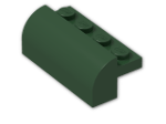 LEGO® Brick: Brick 2 x 4 x 1 & 1/3 with Curved Top 6081 | Color: Earth Green