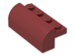 LEGO® Brick: Brick 2 x 4 x 1 & 1/3 with Curved Top 6081 | Color: New Dark Red
