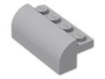 LEGO® Brick: Brick 2 x 4 x 1 & 1/3 with Curved Top 6081 | Color: Medium Stone Grey