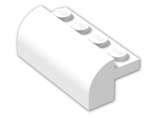 LEGO® Stein: Brick 2 x 4 x 1 & 1/3 with Curved Top 6081 | Farbe: White