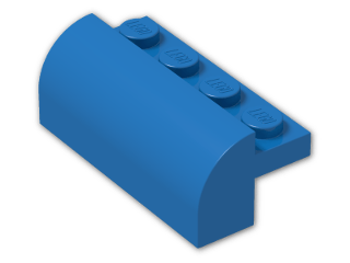 LEGO® Stein: Brick 2 x 4 x 1 & 1/3 with Curved Top 6081 | Farbe: Bright Blue