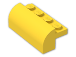 LEGO® Brick: Brick 2 x 4 x 1 & 1/3 with Curved Top 6081 | Color: Bright Yellow