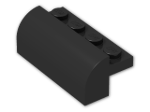 LEGO® Brick: Brick 2 x 4 x 1 & 1/3 with Curved Top 6081 | Color: Black