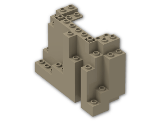LEGO® Stein: Panel 4 x 10 x 6 Rock Rectangular 6082 | Farbe: Sand Yellow