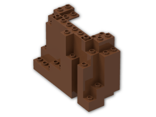 LEGO® Brick: Panel 4 x 10 x 6 Rock Rectangular 6082 | Color: Reddish Brown