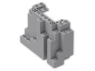 LEGO® Stein: Panel 4 x 10 x 6 Rock Rectangular 6082 | Farbe: Medium Stone Grey