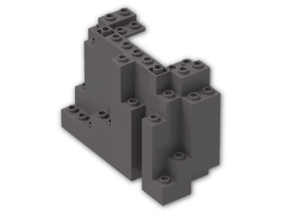 LEGO® Brick: Panel 4 x 10 x 6 Rock Rectangular 6082 | Color: Dark Stone Grey