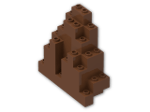 LEGO® Brick: Panel 3 x 8 x 7 Rock Triangular 6083 | Color: Reddish Brown