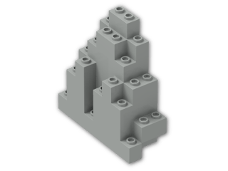 LEGO® Brick: Panel 3 x 8 x 7 Rock Triangular 6083 | Color: Grey