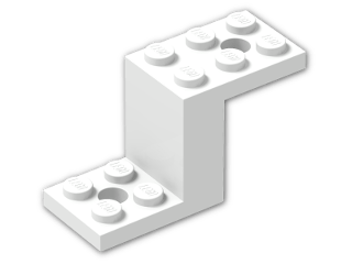 LEGO® Brick: Bracket 5 x 2 x 2.333 with Inside Rib 6087 | Color: White