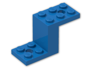 LEGO® Stein: Bracket 5 x 2 x 2.333 with Inside Rib 6087 | Farbe: Bright Blue