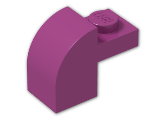 LEGO® Brick: Brick 2 x 1 x 1 & 1/3 with Curved Top 6091 | Color: Bright Reddish Violet