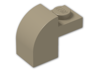 LEGO® Stein: Brick 2 x 1 x 1 & 1/3 with Curved Top 6091 | Farbe: Sand Yellow
