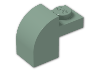 LEGO® Stein: Brick 2 x 1 x 1 & 1/3 with Curved Top 6091 | Farbe: Sand Green