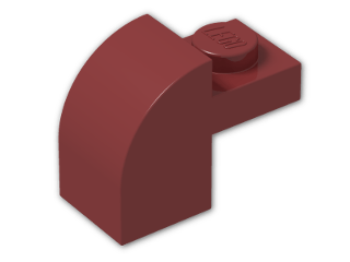 LEGO® Stein: Brick 2 x 1 x 1 & 1/3 with Curved Top 6091 | Farbe: New Dark Red
