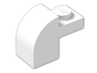 LEGO® Stein: Brick 2 x 1 x 1 & 1/3 with Curved Top 6091 | Farbe: White