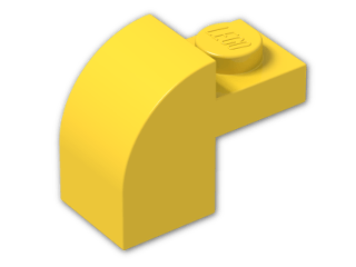 LEGO® Stein: Brick 2 x 1 x 1 & 1/3 with Curved Top 6091 | Farbe: Bright Yellow
