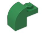 LEGO® Brick: Brick 2 x 1 x 1 & 1/3 with Curved Top 6091 | Color: Dark Green