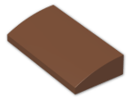 LEGO® Brick: Slope Brick Curved 2 x 4 without Underside Studs 61068 | Color: Reddish Brown
