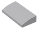 LEGO® Brick: Slope Brick Curved 2 x 4 without Underside Studs 61068 | Color: Medium Stone Grey