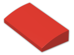 LEGO® Brick: Slope Brick Curved 2 x 4 without Underside Studs 61068 | Color: Bright Red