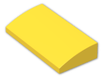 LEGO® Stein: Slope Brick Curved 2 x 4 without Underside Studs 61068 | Farbe: Bright Yellow