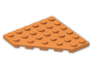 LEGO® Stein: Plate 6 x 6 without Corner 6106 | Farbe: Bright Orange