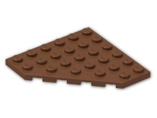 LEGO® Stein: Plate 6 x 6 without Corner 6106 | Farbe: Reddish Brown