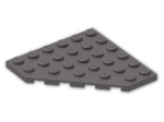 LEGO® Brick: Plate 6 x 6 without Corner 6106 | Color: Dark Stone Grey