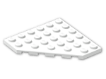 LEGO® Brick: Plate 6 x 6 without Corner 6106 | Color: White