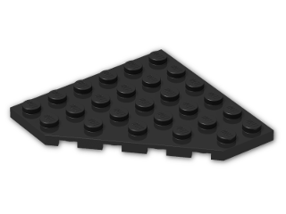 LEGO® Brick: Plate 6 x 6 without Corner 6106 | Color: Black