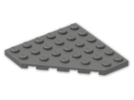 LEGO® Brick: Plate 6 x 6 without Corner 6106 | Color: Dark Grey