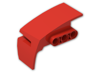 LEGO® Brick: Technic Beam 3 with Panel Fairing Right 61070 | Color: Bright Red