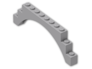 LEGO® Stein: Arch 1 x 12 x 3 6108 | Farbe: Medium Stone Grey