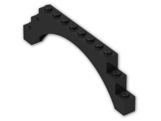 LEGO® Brick: Arch 1 x 12 x 3 6108 | Color: Black
