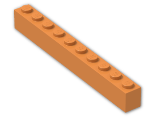 LEGO® Brick: Brick 1 x 10 6111 | Color: Bright Orange