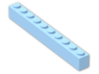 LEGO® Stein: Brick 1 x 10 6111 | Farbe: Pastel Blue